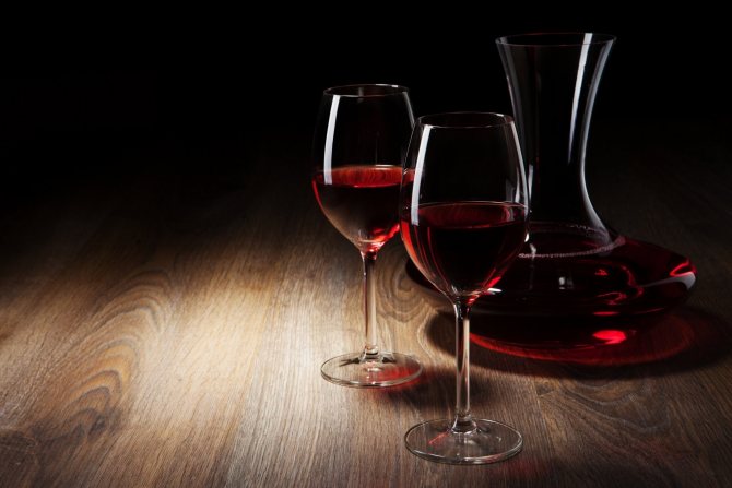 Бокалы для красного и белого вина