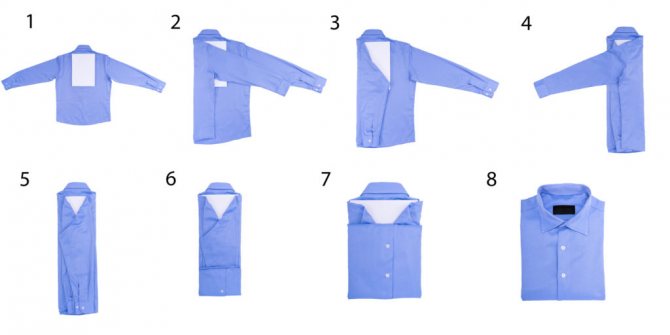 Как правильно сложить рубашку после глажки чтобы не помялась в шкафу