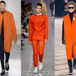 Мужская мода осень-зима 2017-2018: яркая оранжевая одежда